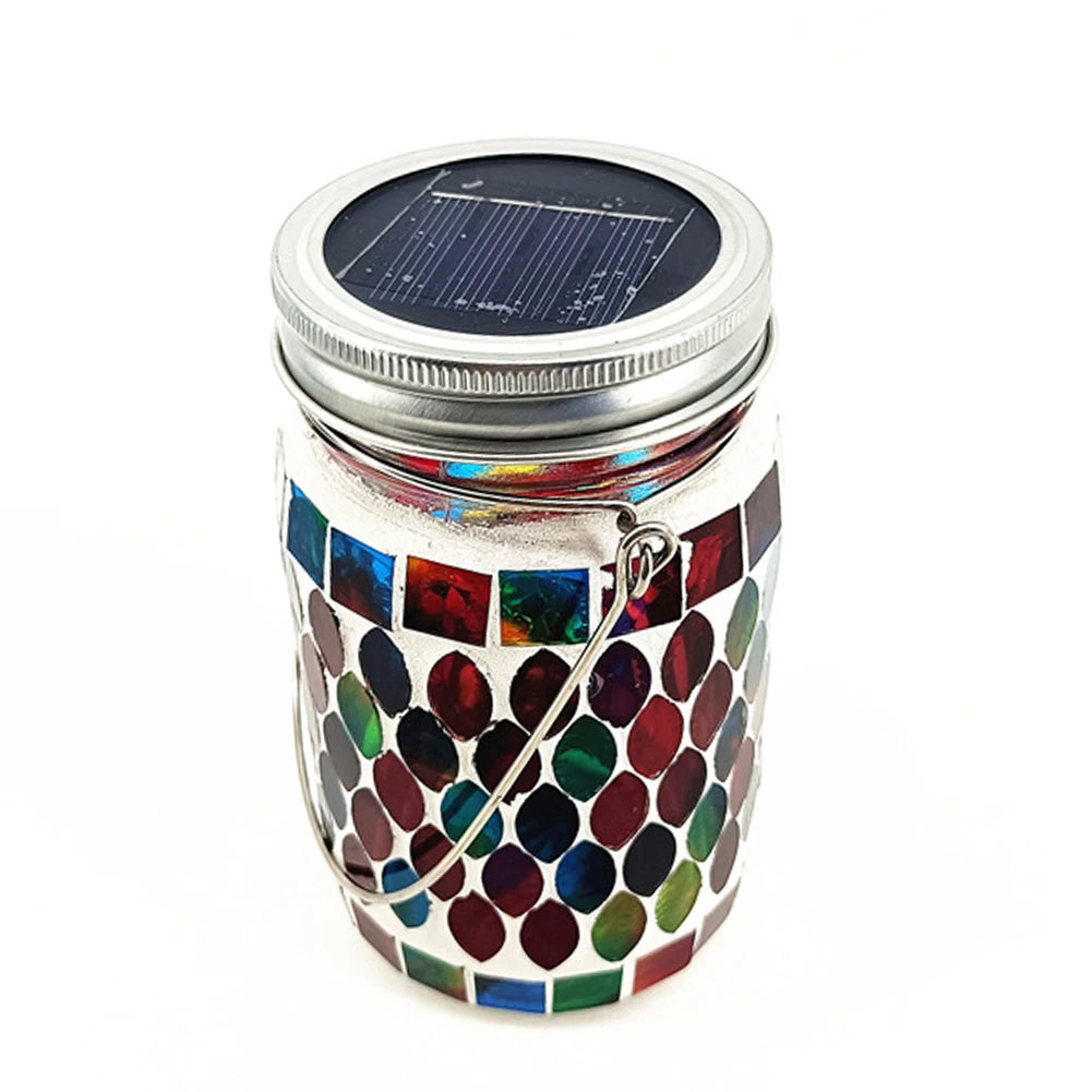 MosaicGlow Sapphire – Handgefertigte Solar-Mosaiklaterne