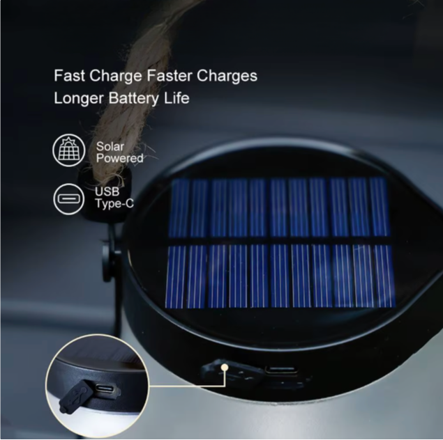 Solarzelle-Laterne mit realistischem Flammeneffekt