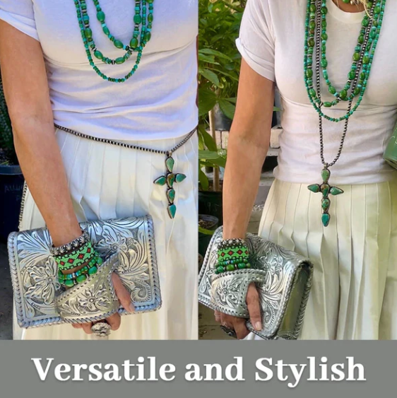 Silver Flower Dance - Clutch im westlichen Stil