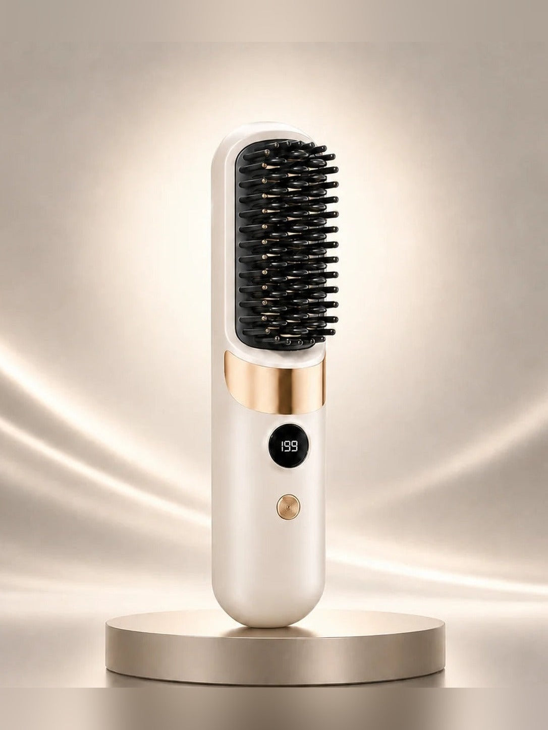 HeatGlide Haarglättungsbürste in Weiß-Gold