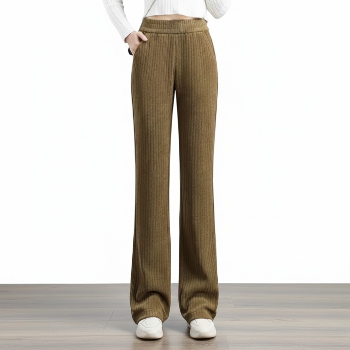 Bequeme Fleecehose mit weitem Bein