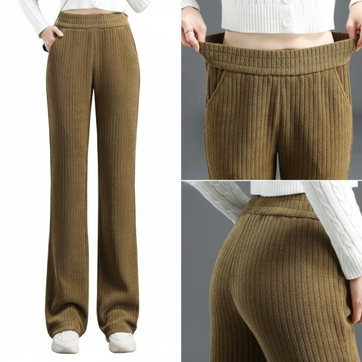 Bequeme Fleecehose mit weitem Bein