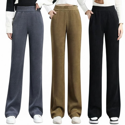 Bequeme Fleecehose mit weitem Bein