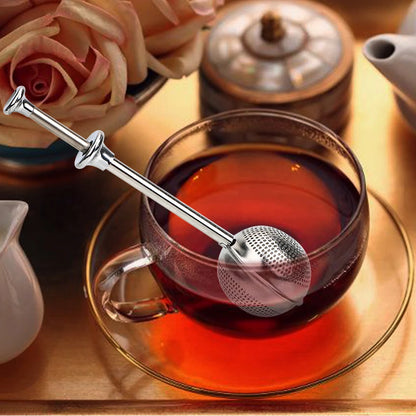 TeaPush Pro – Edelstahl Tee-Ei mit praktischer Druckmechanik