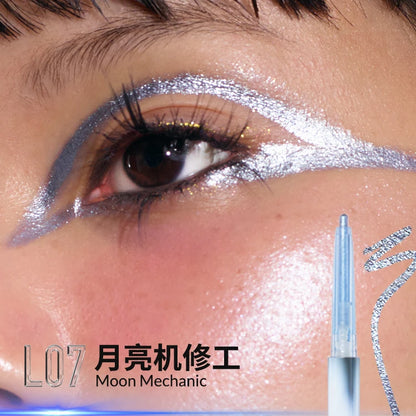 Kaleidos Automatic Gel Pencil Waterproof Eyeliner Chameleon Colour Long Wear Glitter Metallic Waterproof Eye Liner Pen Makeup