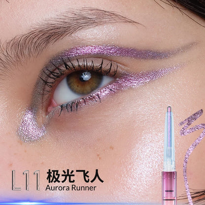 Kaleidos Automatic Gel Pencil Waterproof Eyeliner Chameleon Colour Long Wear Glitter Metallic Waterproof Eye Liner Pen Makeup