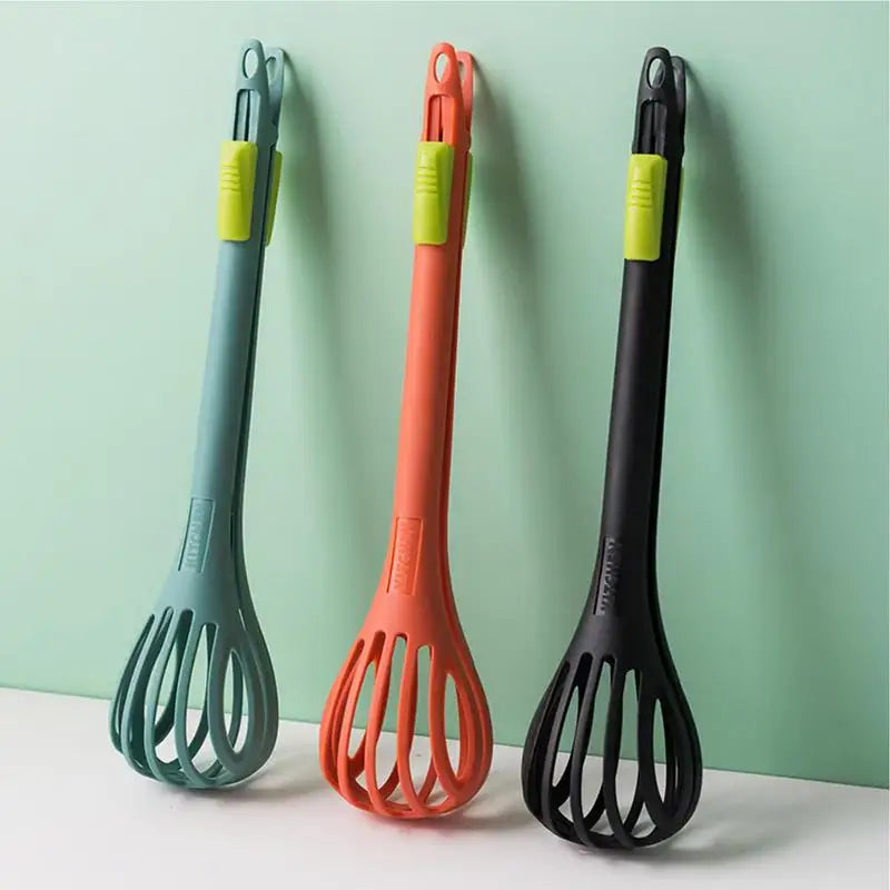 KitchenHero™ 3-in-1 – Schneebesen, Küchenzange & Greifer