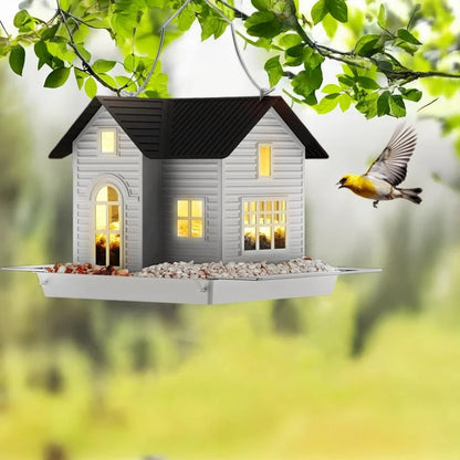 SolarCottage – Beleuchtetes Vogelhaus & Futterstation