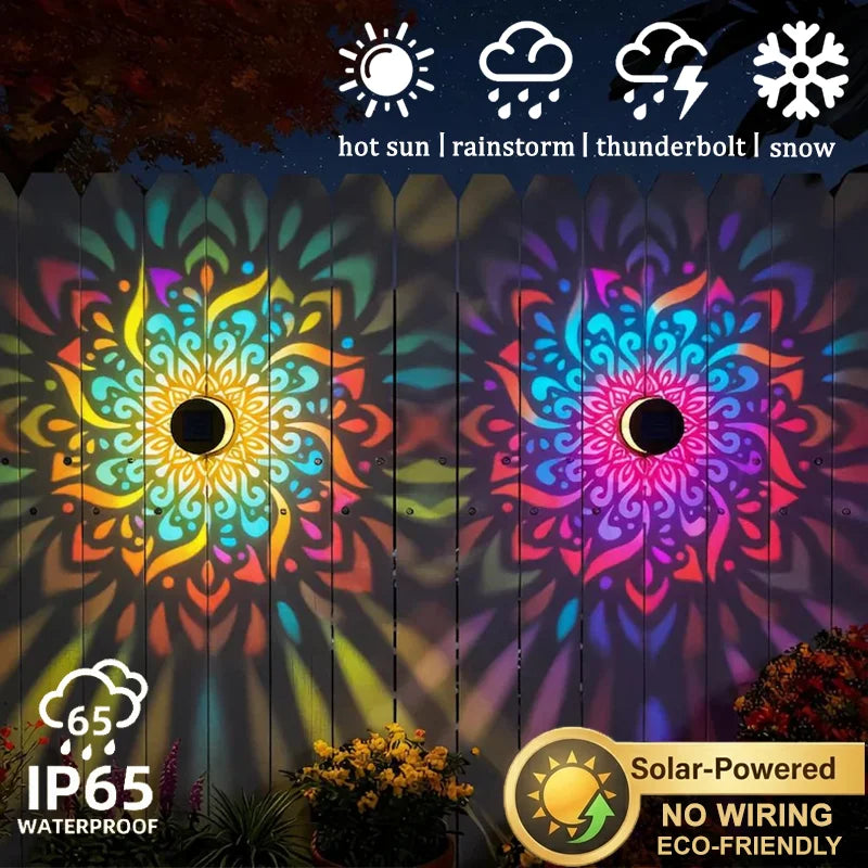 MandalaGlow™ – Solar Wandlampe