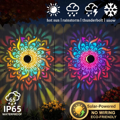 MandalaGlow™ – Solar Wandlampe