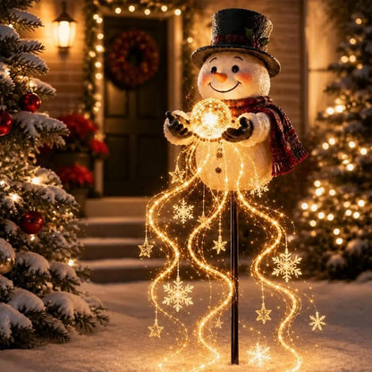 Nivora – Solar-Schneemann-Leuchte mit Lichterkaskade