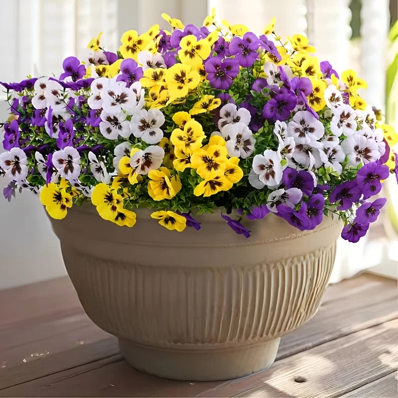 VividPansy™ – Realistische Kunst-Stiefmütterchen im 12er-Set