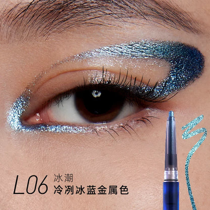 Kaleidos Automatic Gel Pencil Waterproof Eyeliner Chameleon Colour Long Wear Glitter Metallic Waterproof Eye Liner Pen Makeup