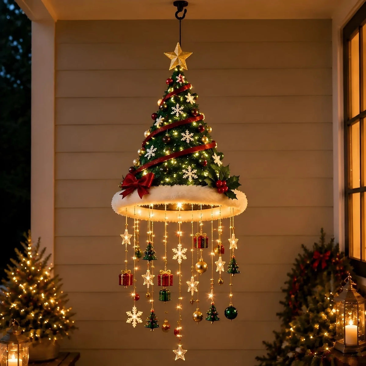 Festivo – LED-Weihnachtsmützen-Hängeleuchte