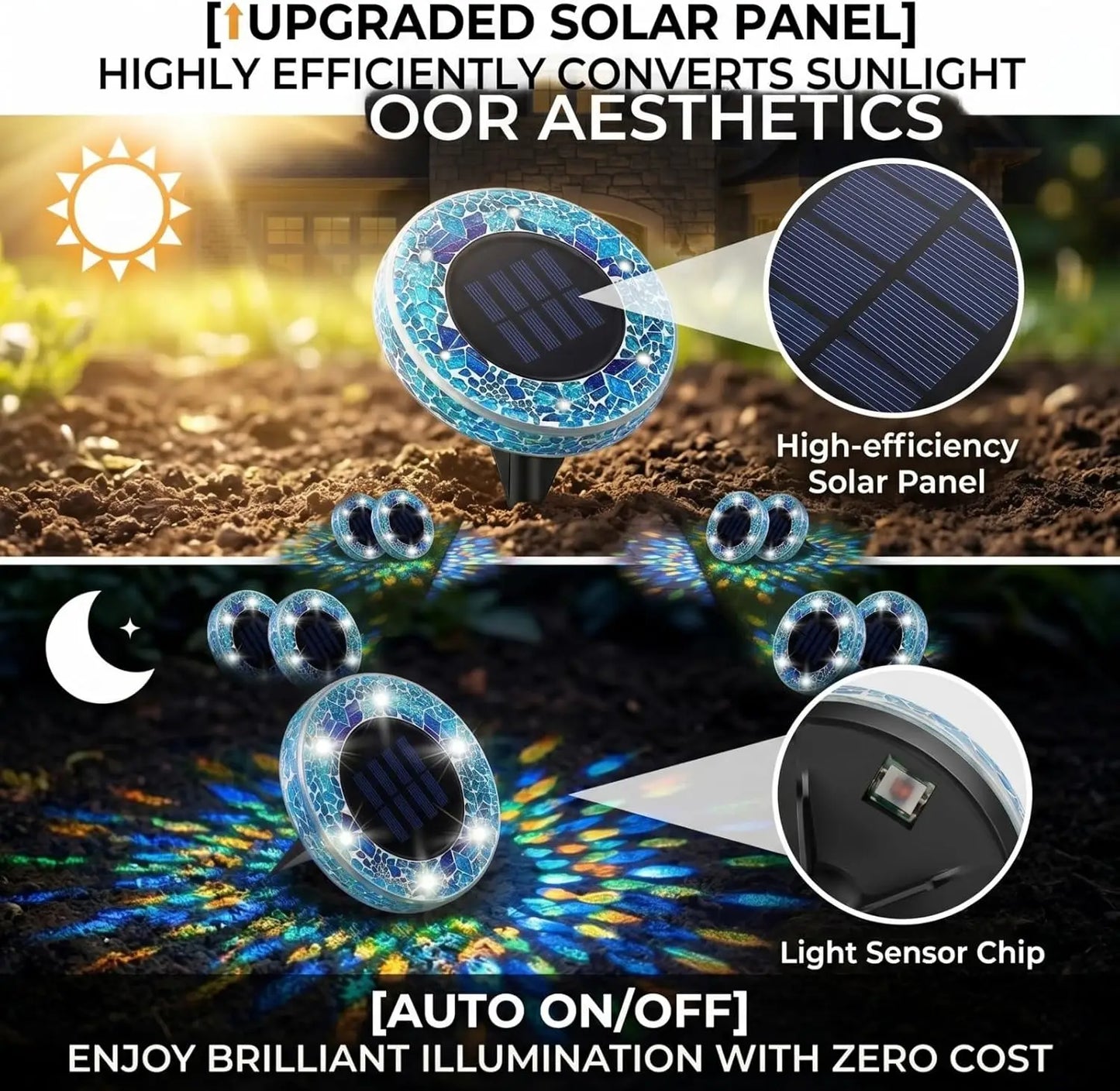 MosaicGlow™ – Solar-Gartenleuchten für Magische Abende