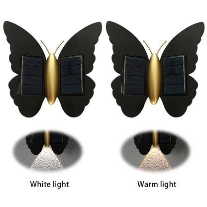 Schmetterling Solar-Wandleuchte