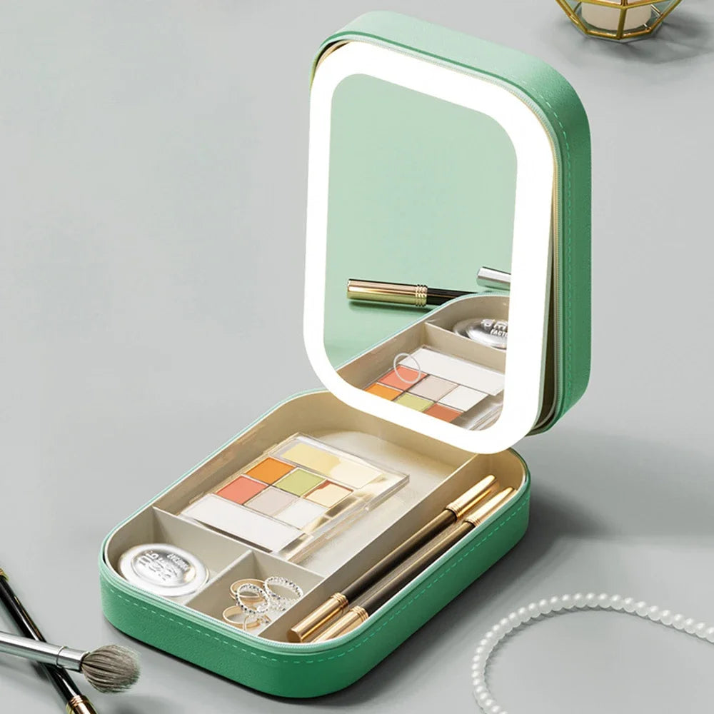 LumiGlam™ – Mobiler Make-up-Koffer mit LED-Spiegel