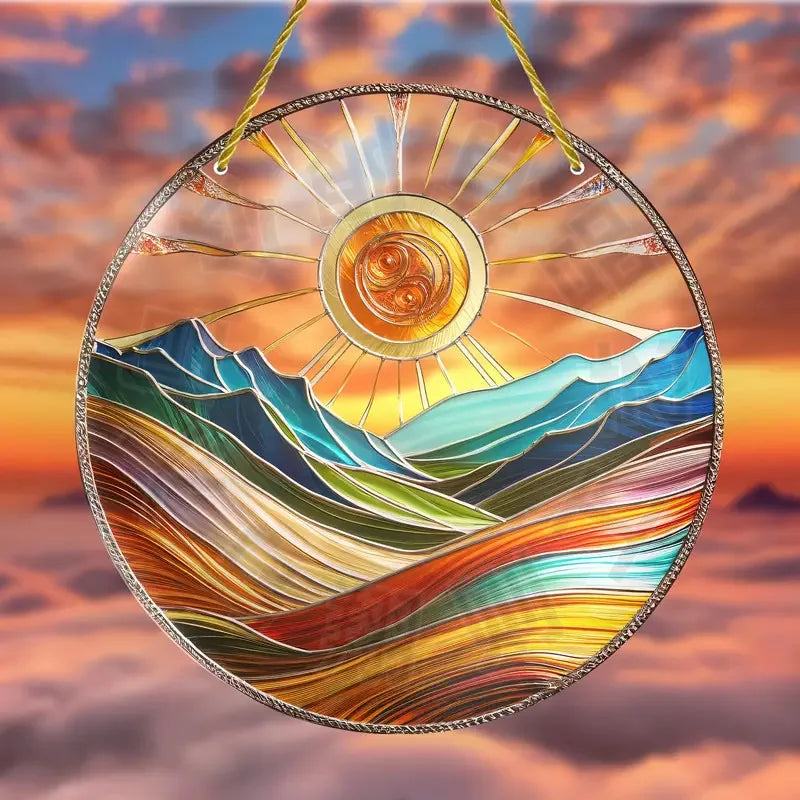 VividGlass – Handgefertigter Buntglas-Sonnenfänger