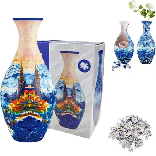 BloomPuzzle™ – 3D Puzzle Vase die echte Blumen trägt