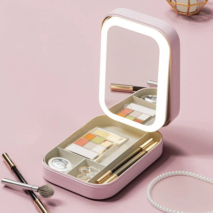 LumiGlam™ – Mobiler Make-up-Koffer mit LED-Spiegel