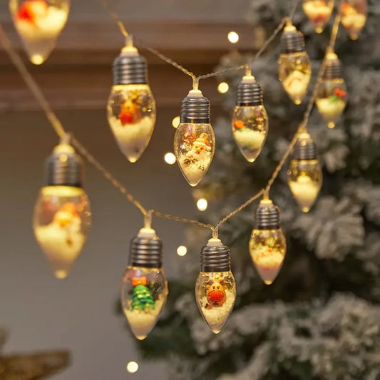 GlowBall – LED-Lichterkette mit Weihnachtsfiguren