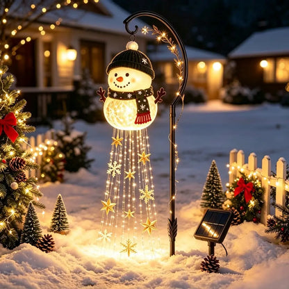 Nivora – Solar-Schneemann-Leuchte mit Lichterkaskade