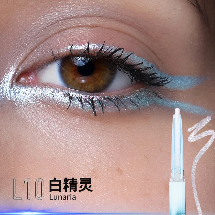 Kaleidos Automatic Gel Pencil Waterproof Eyeliner Chameleon Colour Long Wear Glitter Metallic Waterproof Eye Liner Pen Makeup