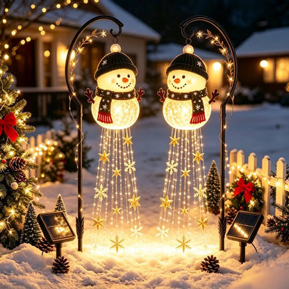 Nivora – Solar-Schneemann-Leuchte mit Lichterkaskade
