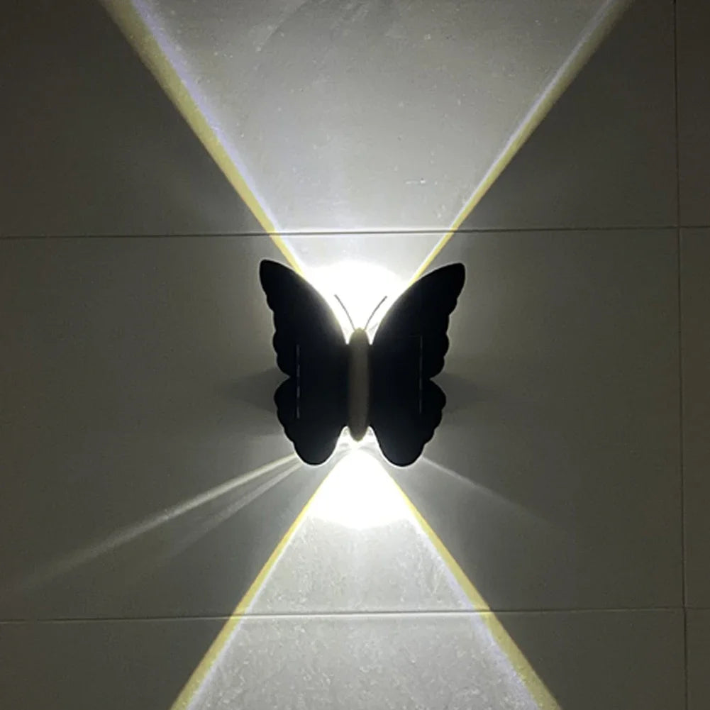 Schmetterling Solar-Wandleuchte