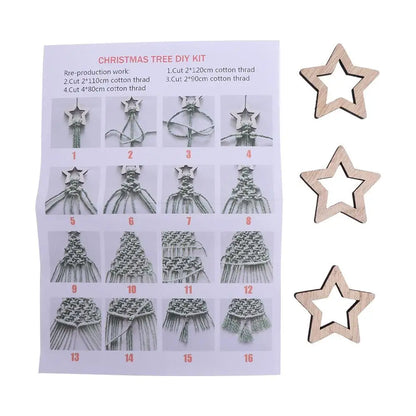 KnotCraft – Makramee-Bastelset Weihnachtsbaum zum Selberknüpfen