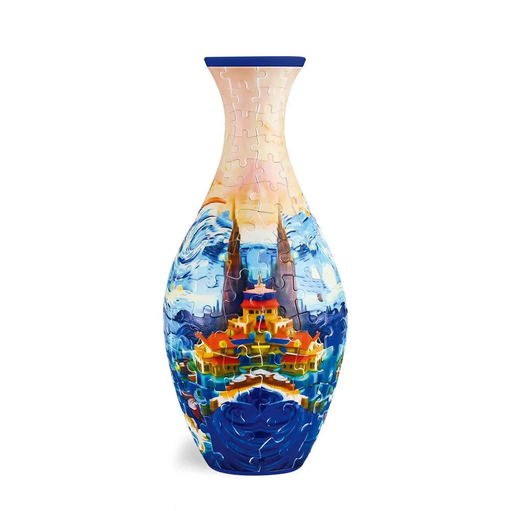 BloomPuzzle™ – 3D Puzzle Vase die echte Blumen trägt