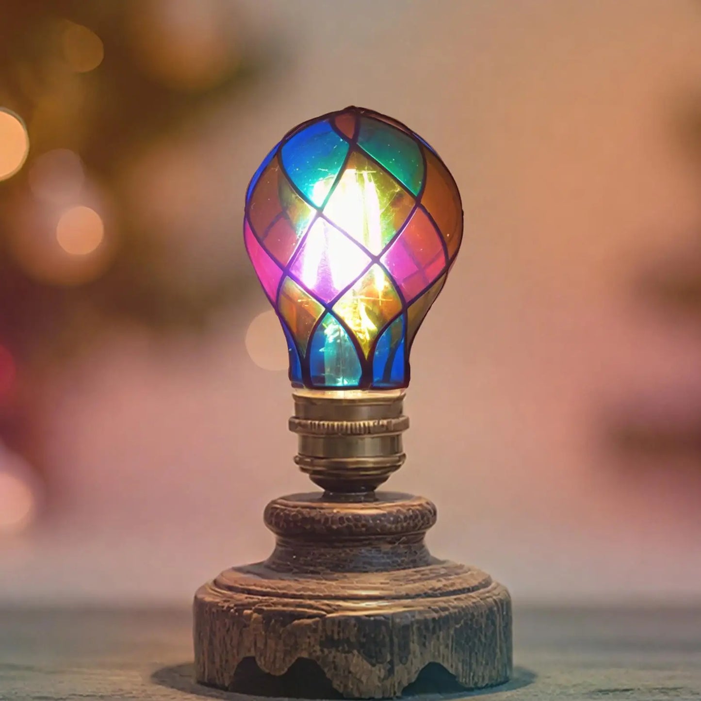 MosaicGlow – Glas-in-Bleiglas LED-Birne