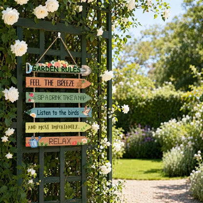 GartenGruß™ – Rustikales Willkommensschild für den Garten