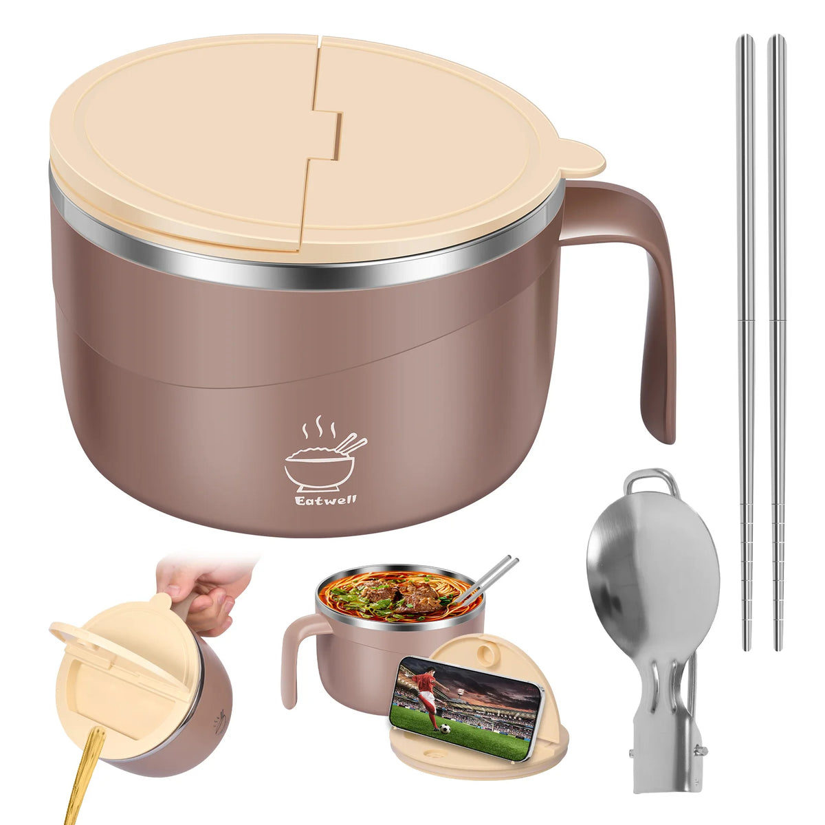 NudelMate Ramen-Becher mit Deckel