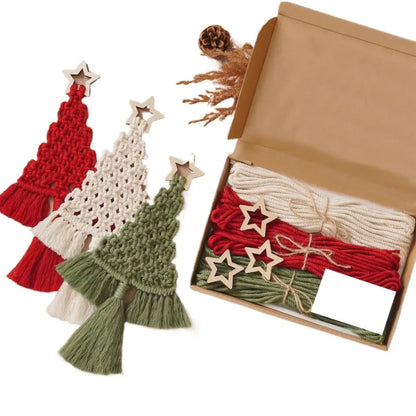 KnotCraft – Makramee-Bastelset Weihnachtsbaum zum Selberknüpfen