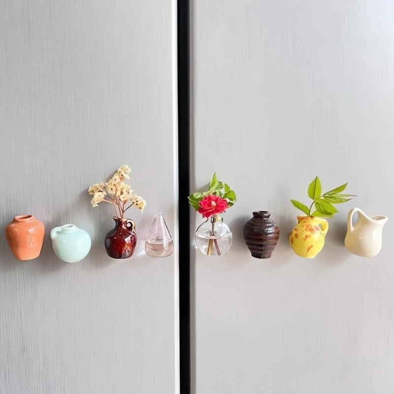 MagnoBloom – 3D Magnetische Mini-Vasen für Kühlschrank