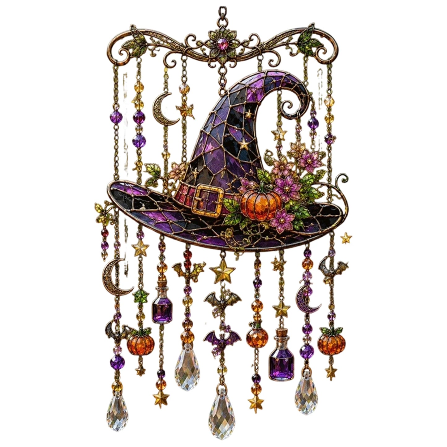 Hexara Halloween-Fensterdeko Design Hexenhut