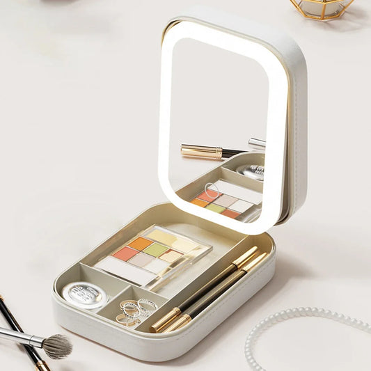 LumiGlam™ – Mobiler Make-up-Koffer mit LED-Spiegel
