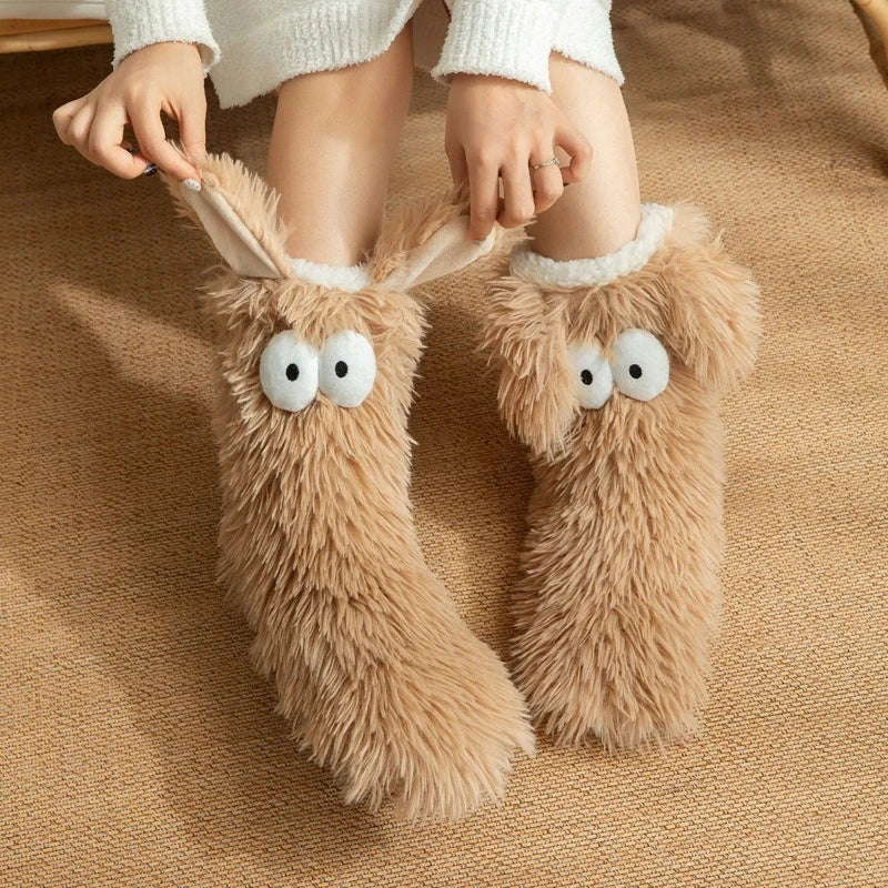Pawlina Hüttensocken Plüschmaterial Nahaufnahme