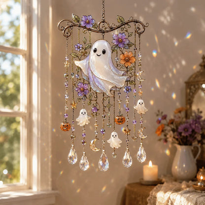 Spectrella – leuchtendes Geister-Windspiel mit Halloween-Anhängern