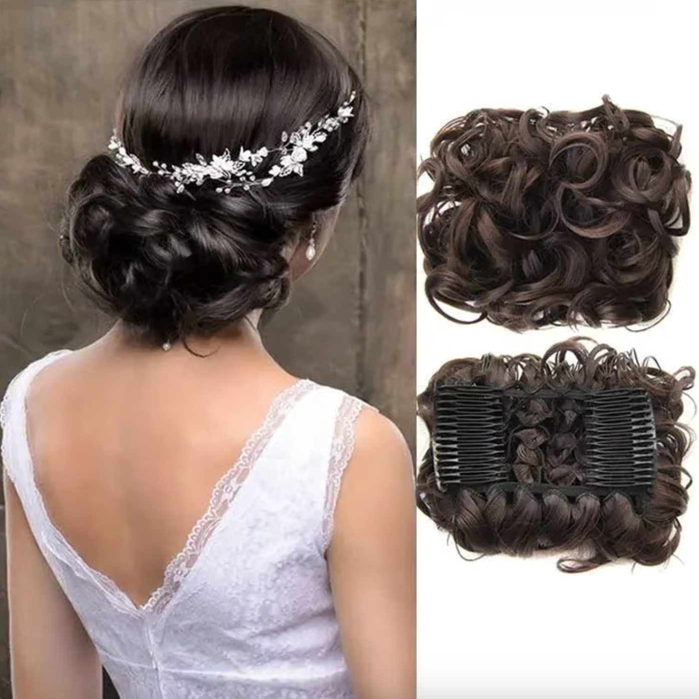 Haarteil - Messy Curly Dish Bun