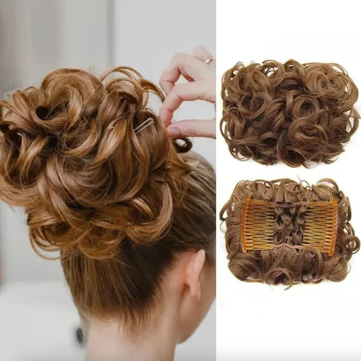 Haarteil - Messy Curly Dish Bun