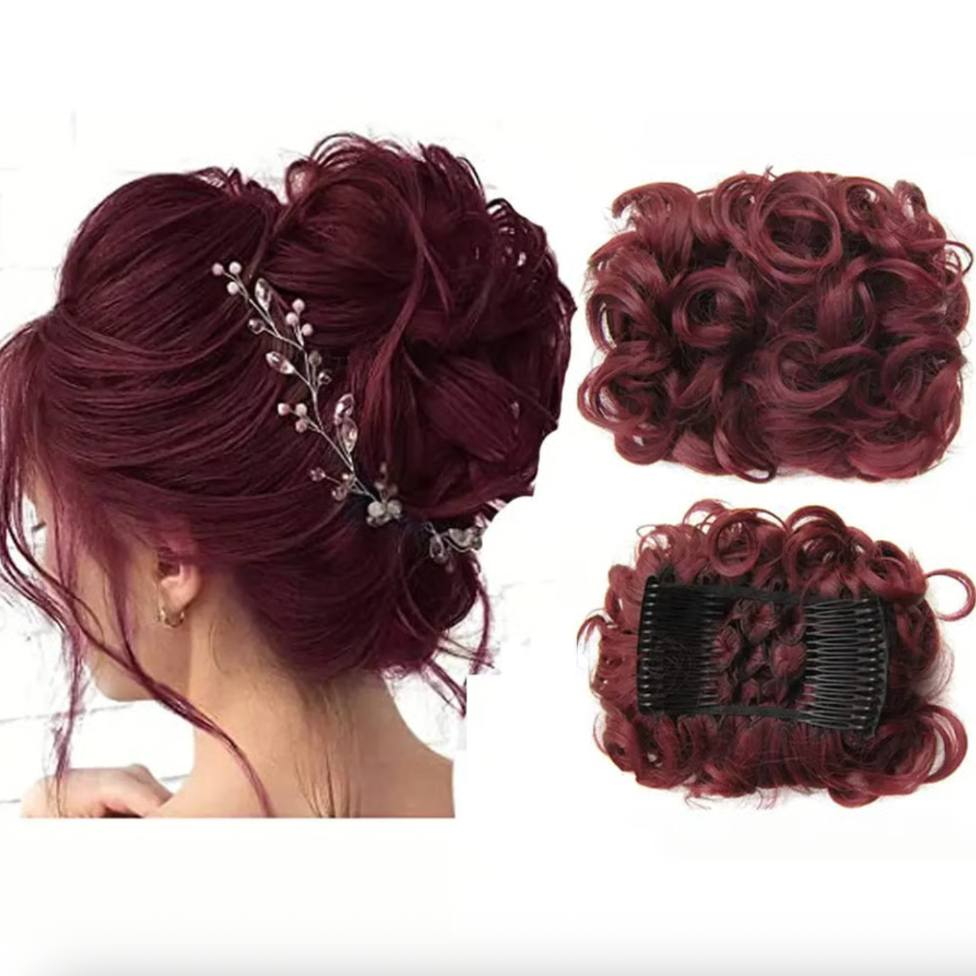 Haarteil - Messy Curly Dish Bun