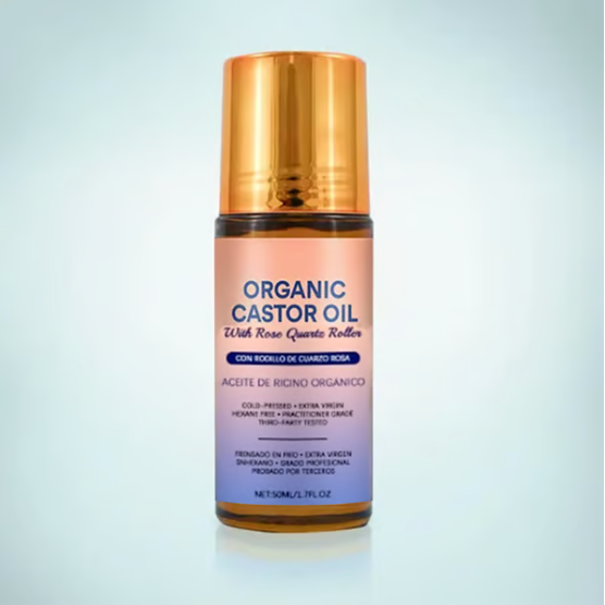 Bio-Rizinusöl-Roll-on mit Rosenquarz