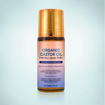 Bio-Rizinusöl-Roll-on mit Rosenquarz