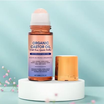 Bio-Rizinusöl-Roll-on mit Rosenquarz