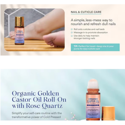 Bio-Rizinusöl-Roll-on mit Rosenquarz