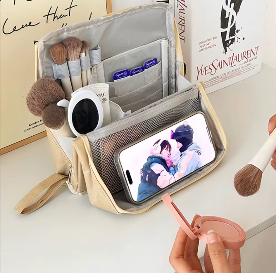 Luxuriöse Kulturtasche - Platzsparend, Vertikal & Organisiert