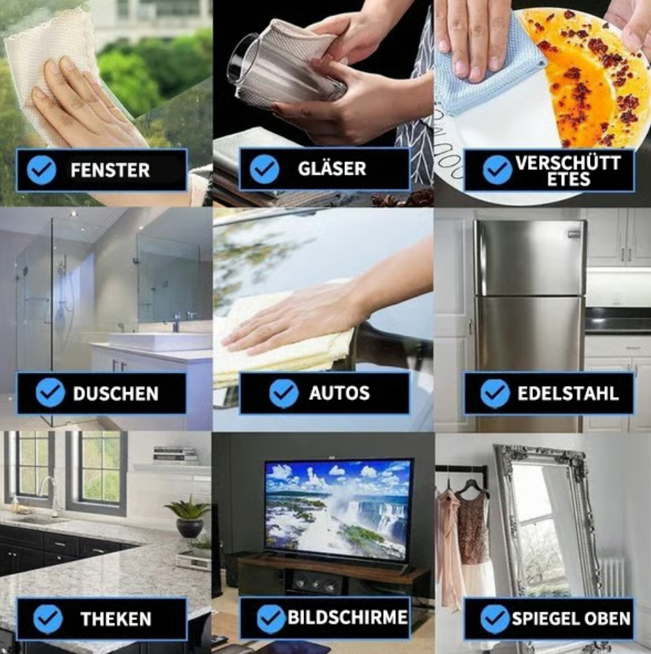 Reinigungstuch – streifenfrei, stark und saugfähig