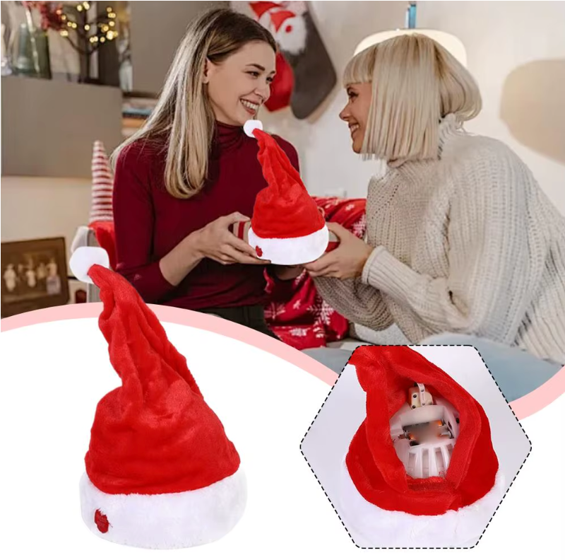 Singende Tanzende Weihnachtsmann Mütze